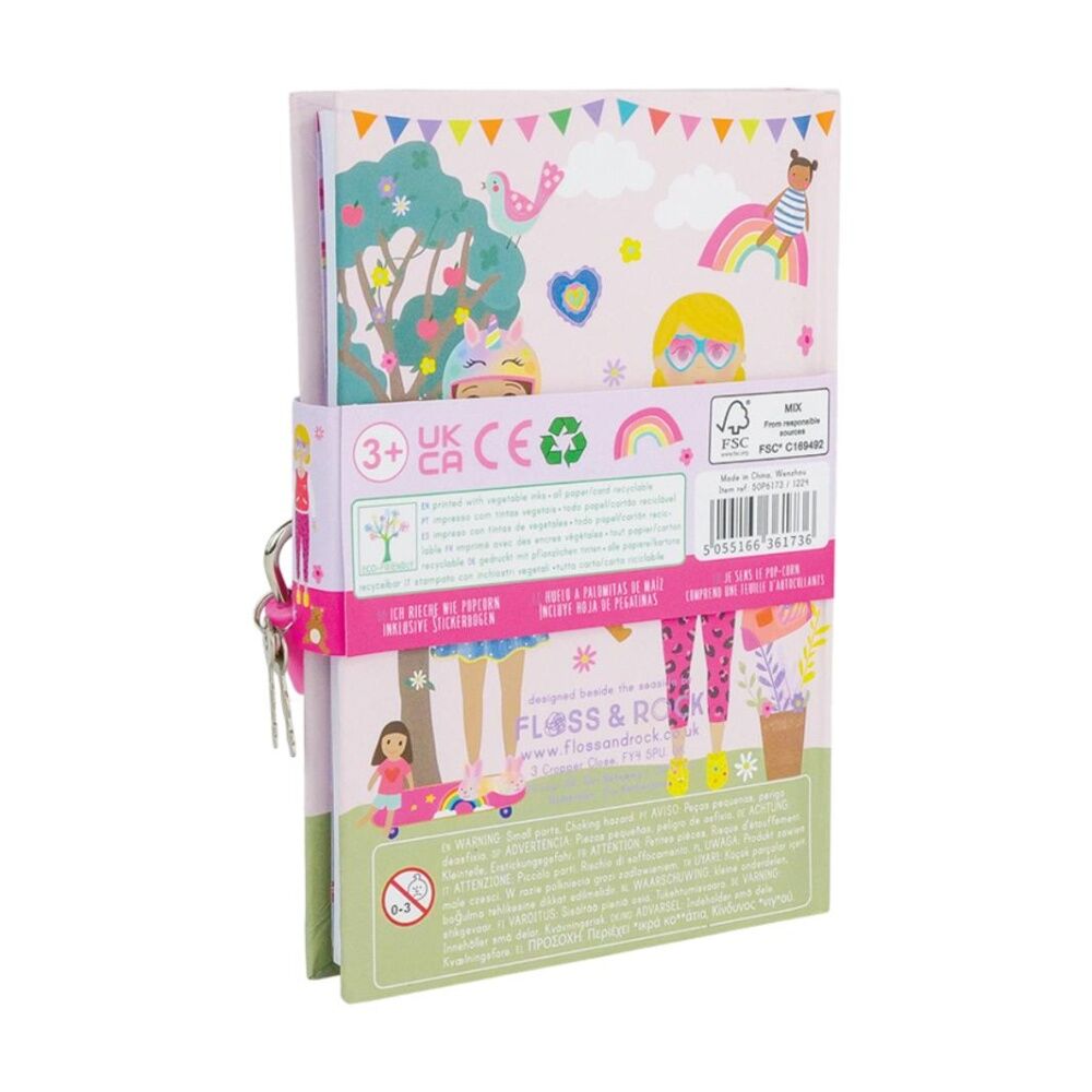 Floss & Rock My Secret Scented Lock & Key Diary Bestfriends 15x10cm 3y+