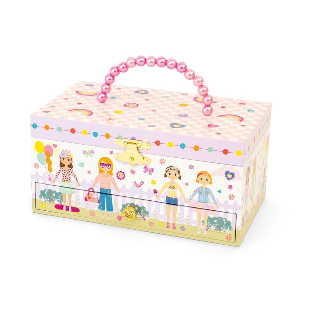Floss & Rock Jewellery Box Best Friends Musical Velvet Lined Kids 3y+