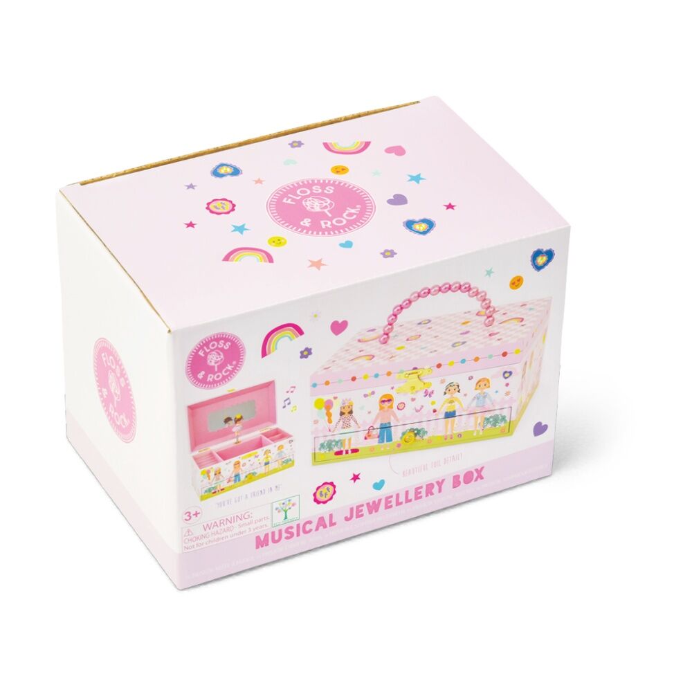 Floss & Rock Jewellery Box Best Friends Musical Velvet Lined Kids 3y+