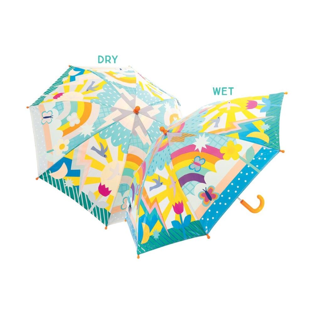 Floss & Rock Large Colour Changing Umbrella Rainbows Kids 3y+ 82cm