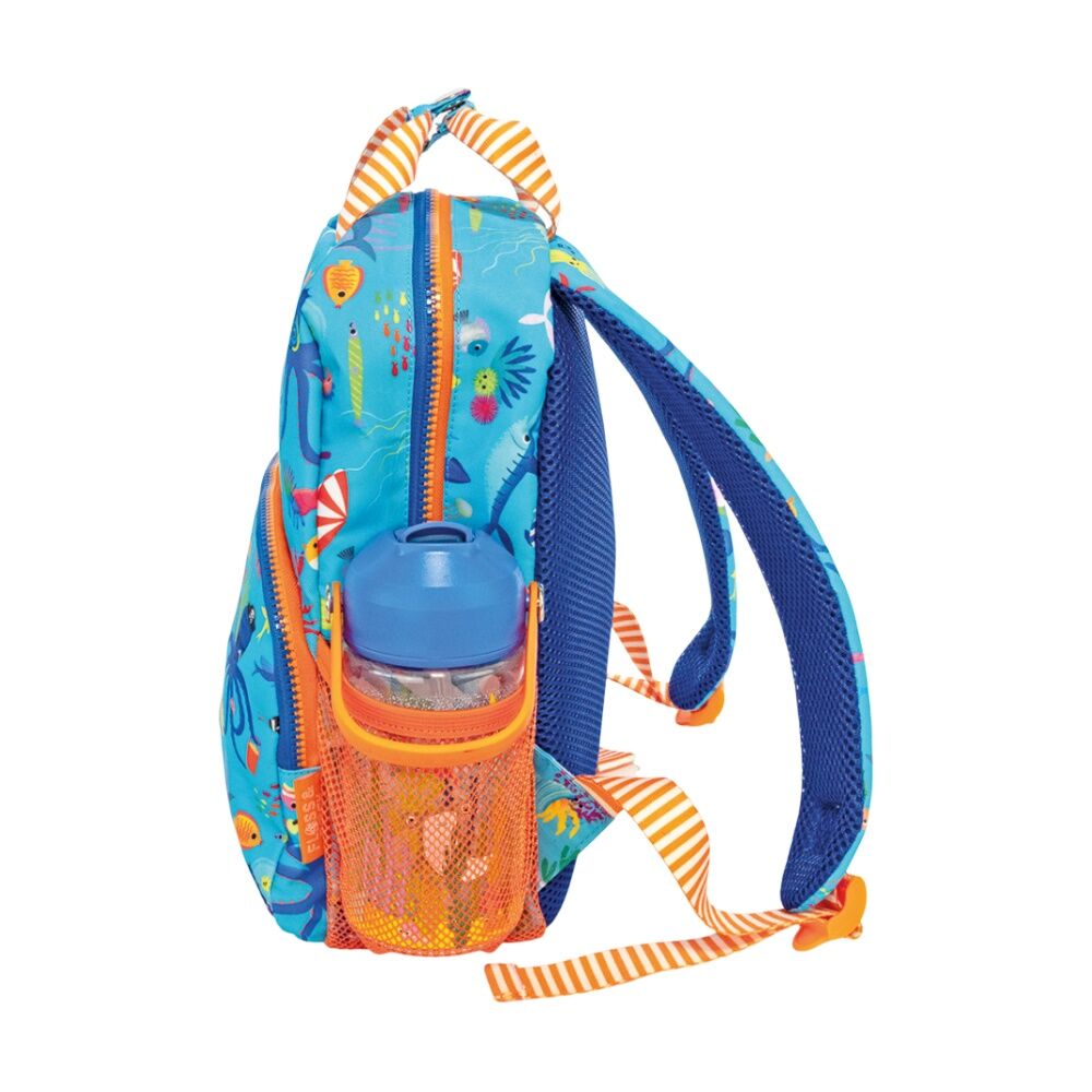 Floss & Rock Backpack Ocean Underwater Design Adjustable Straps 26.5x21x10cm