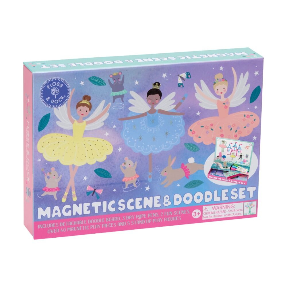 2PK Floss & Rock Kids 3y+ Magnetic Scene And Doodle Drawing Set Enchanted