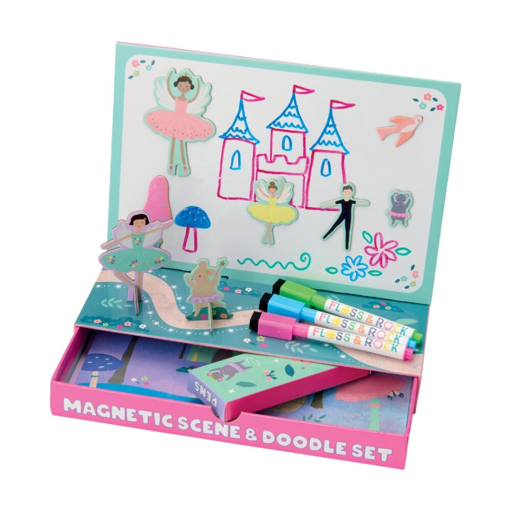 2PK Floss & Rock Kids 3y+ Magnetic Scene And Doodle Drawing Set Enchanted