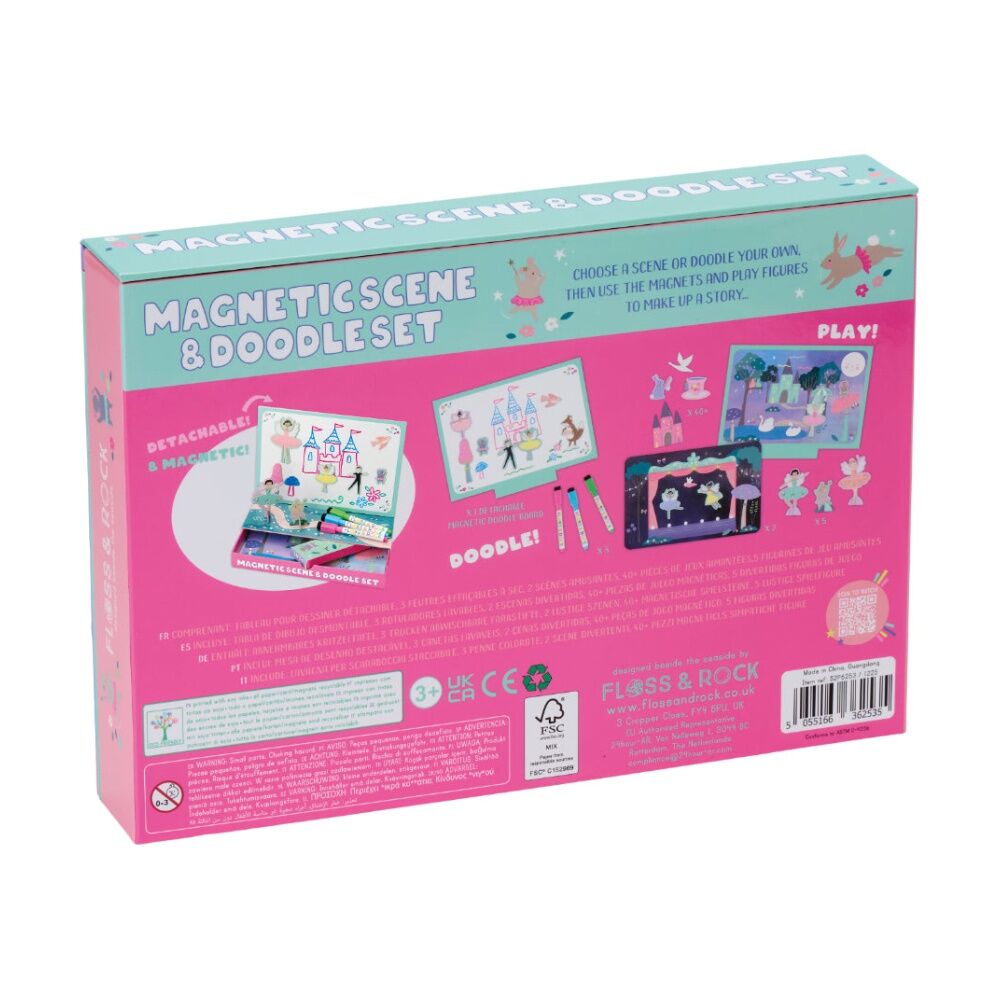 2PK Floss & Rock Kids 3y+ Magnetic Scene And Doodle Drawing Set Enchanted