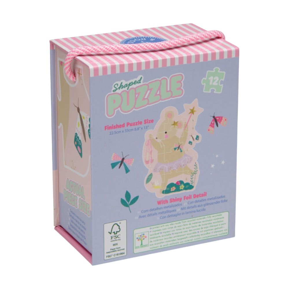 12pc Floss & Rock Kids 2y+ Shaped Jigsaw Puzzle Activity Game Enchanted