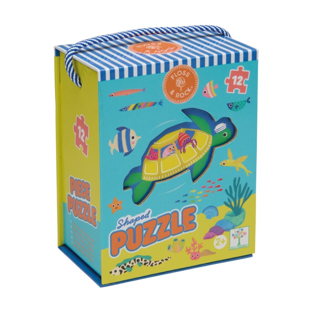 12pc Floss & Rock Kids 2y+ Shaped Jigsaw Puzzle Activity Game Ocean