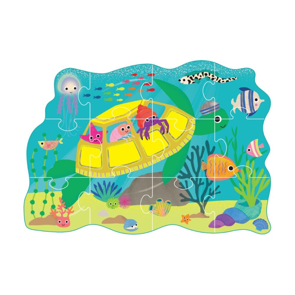 12pc Floss & Rock Kids 2y+ Shaped Jigsaw Puzzle Activity Game Ocean