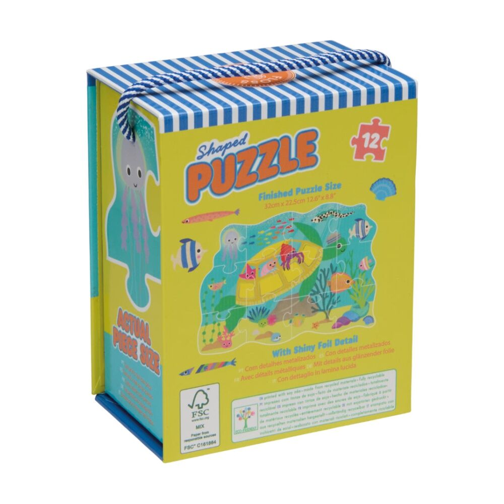 12pc Floss & Rock Kids 2y+ Shaped Jigsaw Puzzle Activity Game Ocean