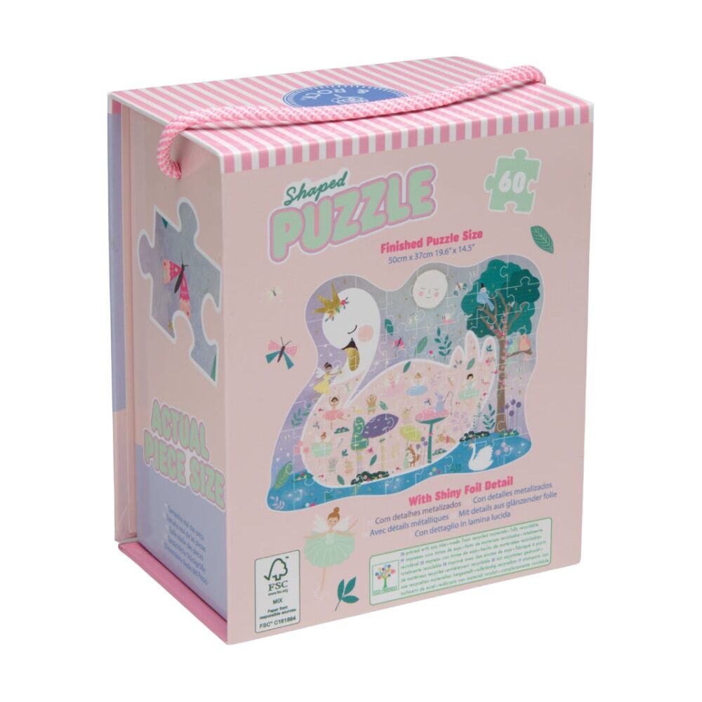 60pc Floss & Rock Kids 5y+ Shaped Jigsaw Puzzle Activity Game Enchanted