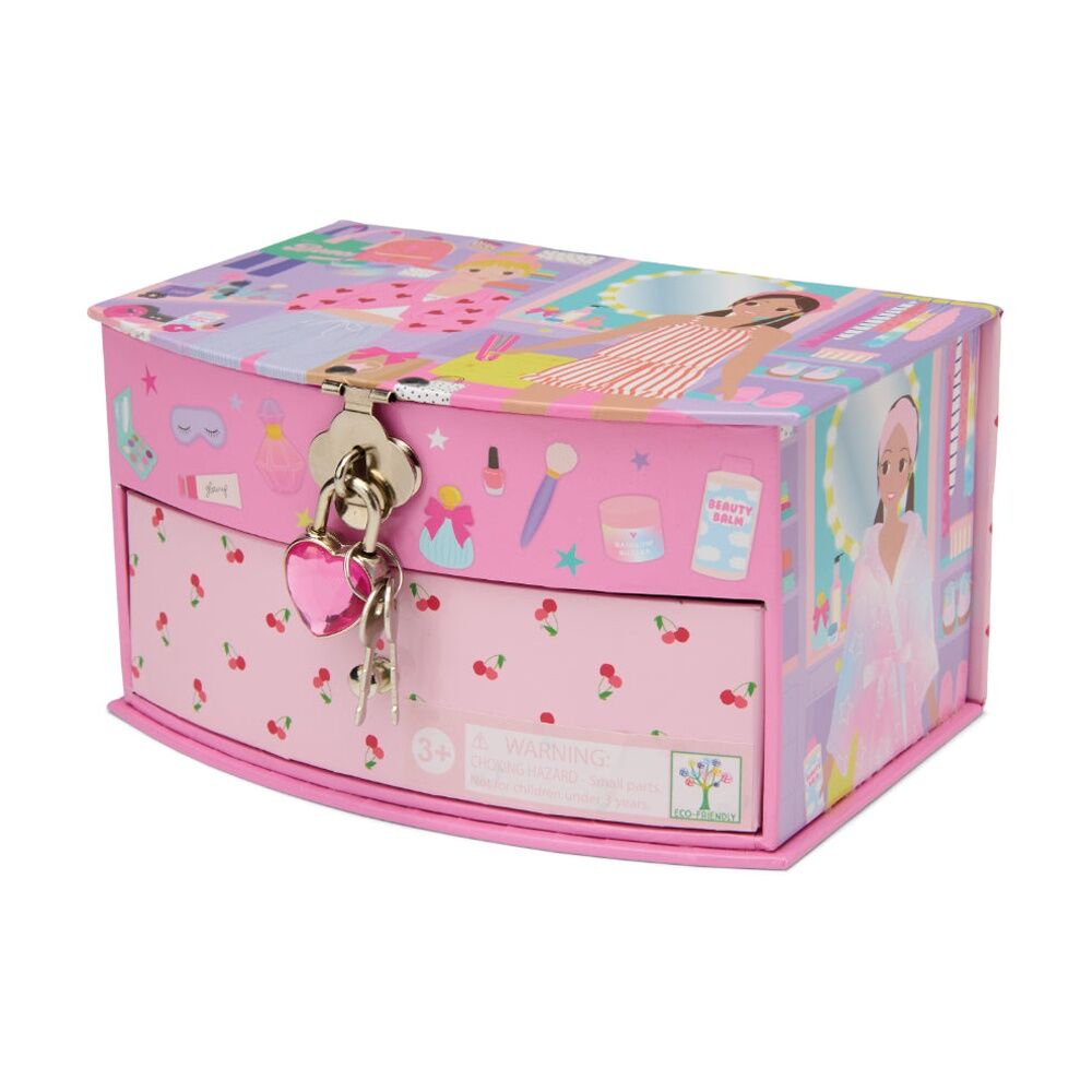 2PK Floss & Rock Kids 5y+ Fashion Friends Jewellery Box Storage Glam Lab