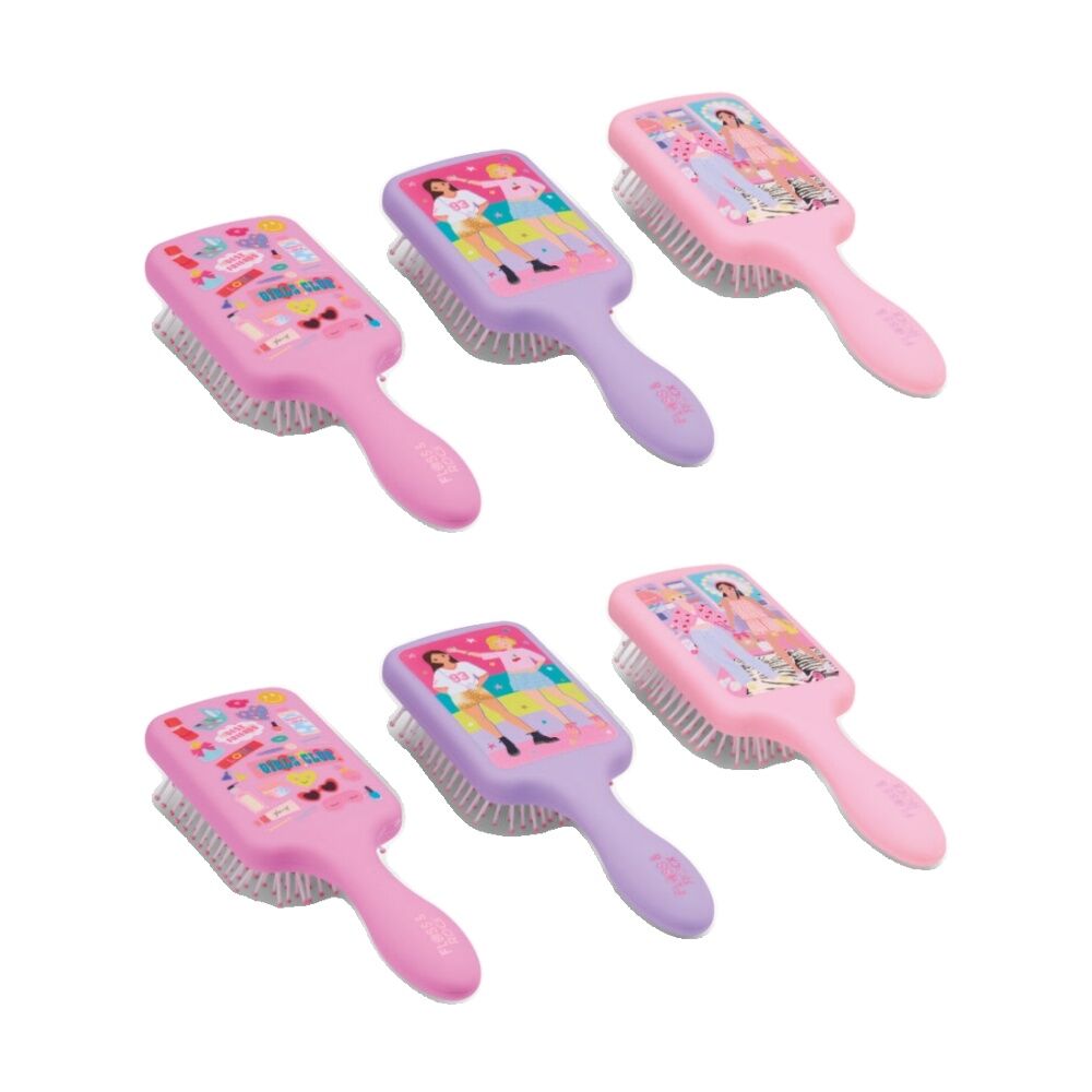 2PK Floss & Rock Kids 3y+ Fashion Friends Hairbrush Hair Styling Assorted