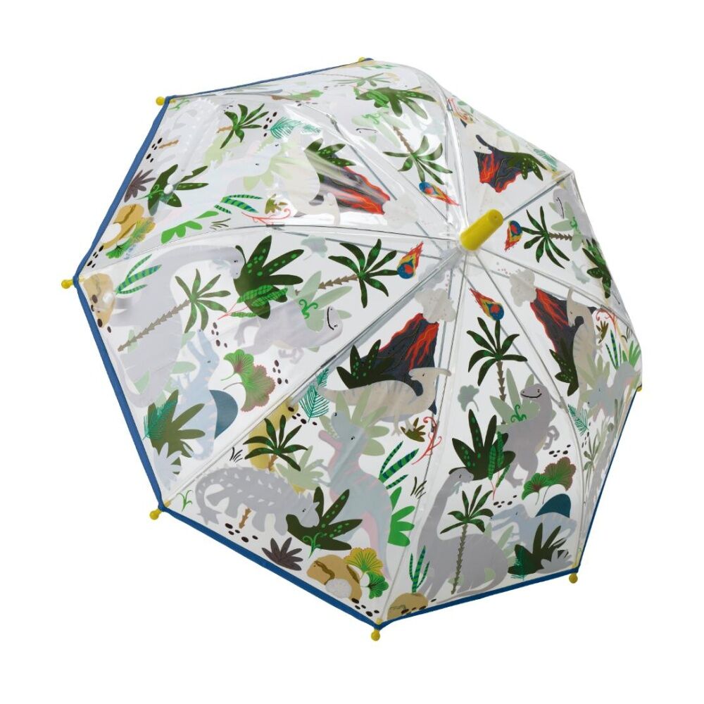 2PK Floss & Rock Kids Colour Changing Umbrella Accessory Dinosaur Transparent-B