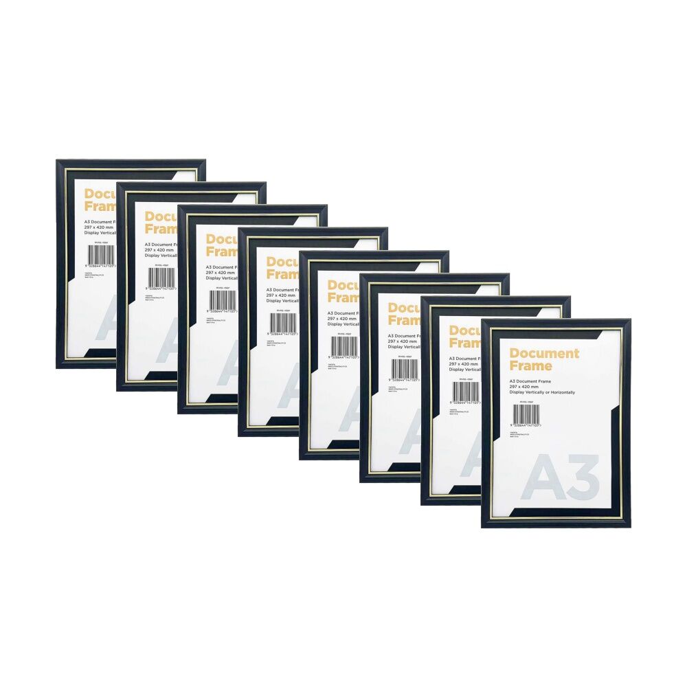 8PK Braz A3 Certificate Document Image Photo Frame 297x420mm Gold Silver