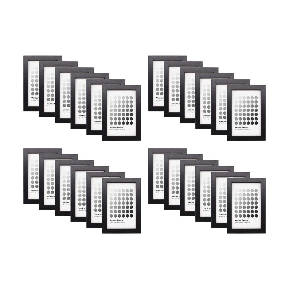 24PK Braz Venice Image Photo Document Display Frame 10x15cm Black