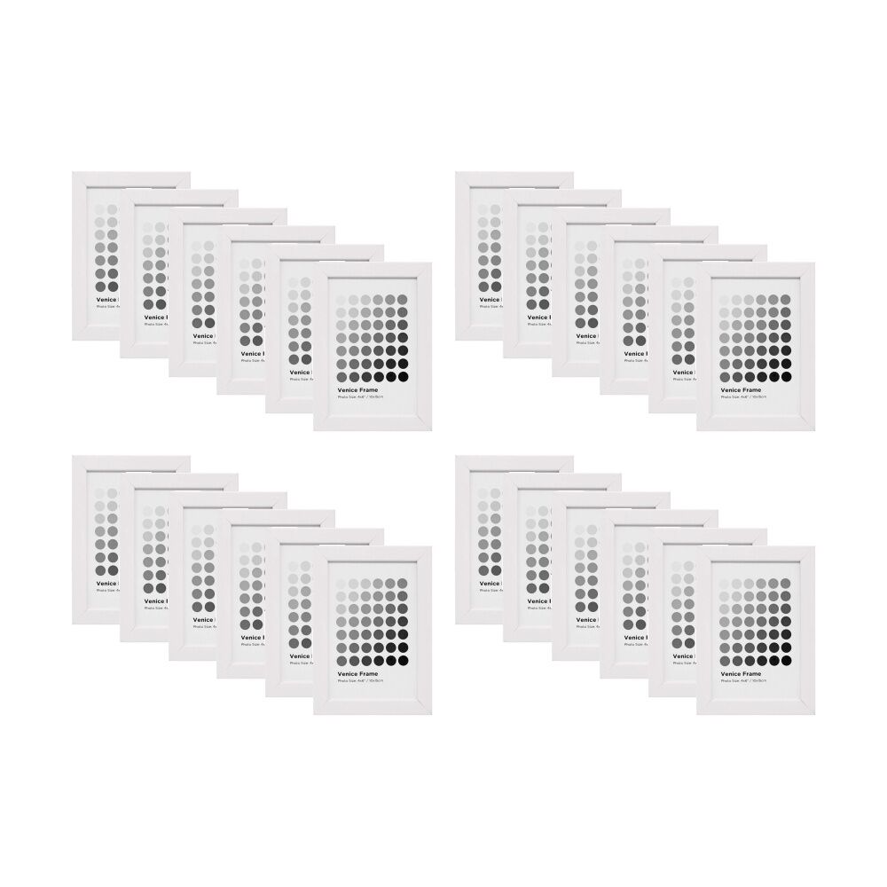 24PK Braz Venice Image Photo Document Display Frame 10x15cm White