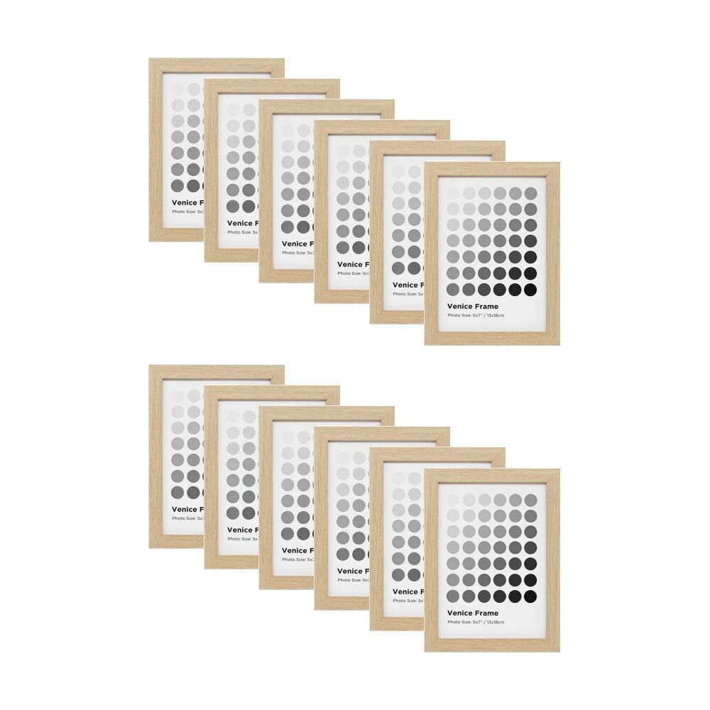12PK Braz Venice Image Photo Document Display Frame 13x18cm Beech