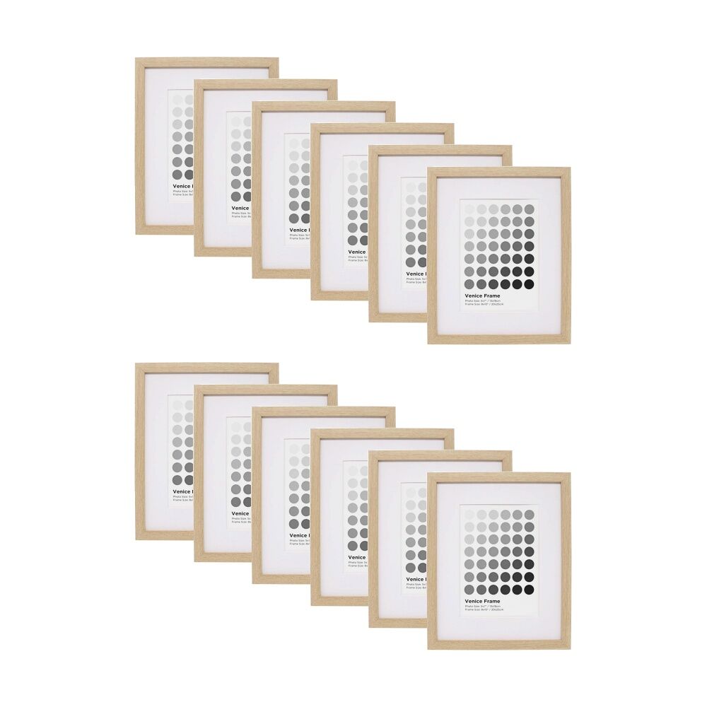 12PK Braz Venice Image Photo Document Display Frame 20x25cm Beech