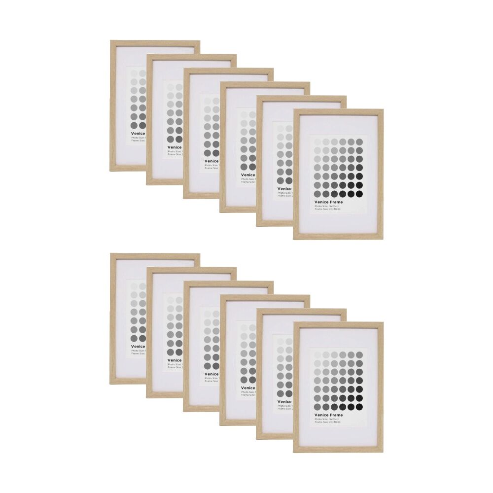 12PK Braz Venice Image Photo Document Display Frame 20x30cm Beech