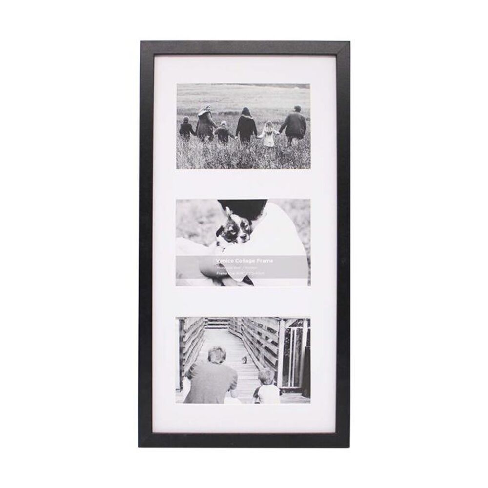8PK Braz Venice Collage Image Photo Document Display Frame 8x16 Inches Black