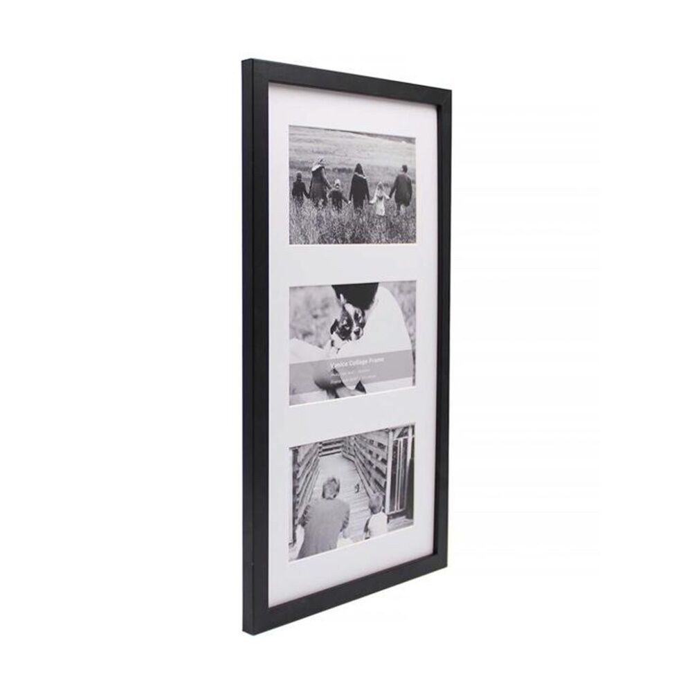 8PK Braz Venice Collage Image Photo Document Display Frame 8x16 Inches Black