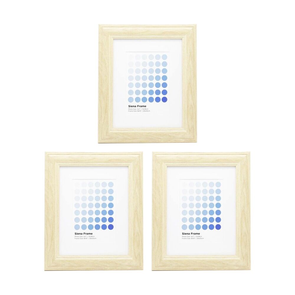 3PK Braz Siena Image Photo Document Display Frame 20x25cm Beech