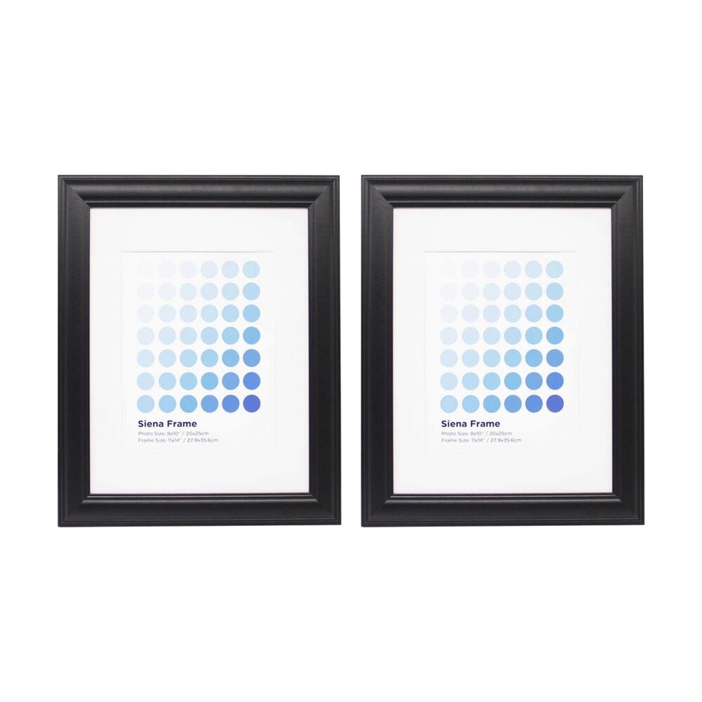2PK Braz Siena Image Photo Document Display Frame 27.9x35.6cm Black