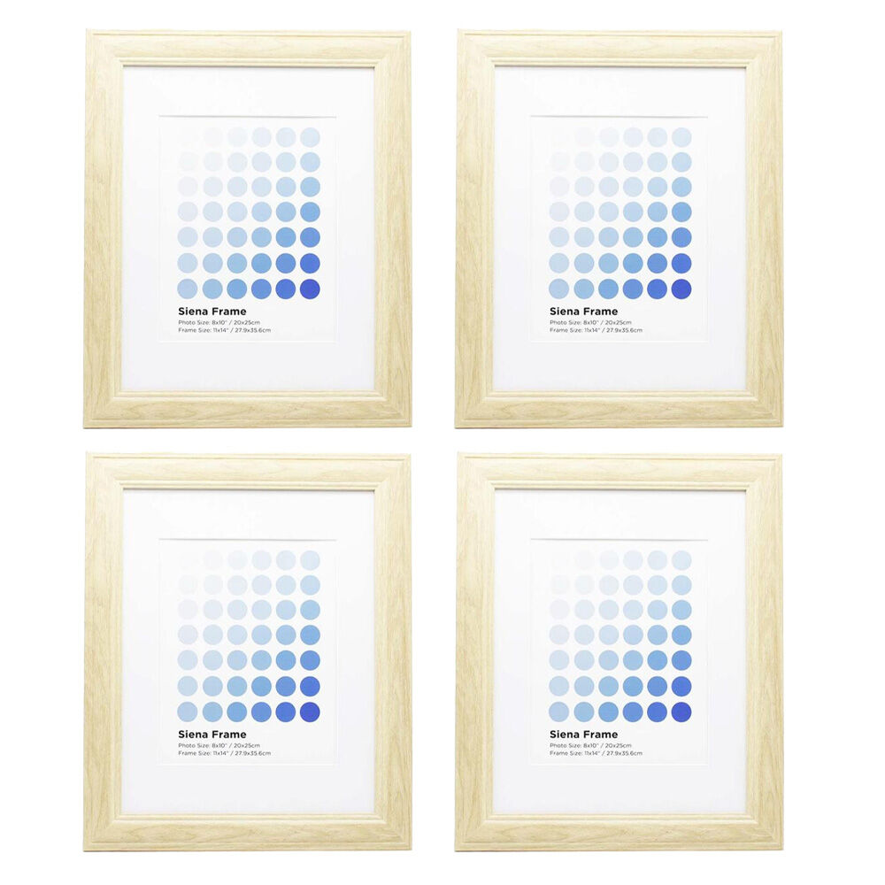 4PK Braz Siena Image Photo Document Display Frame 27.9x35.6cm Beech