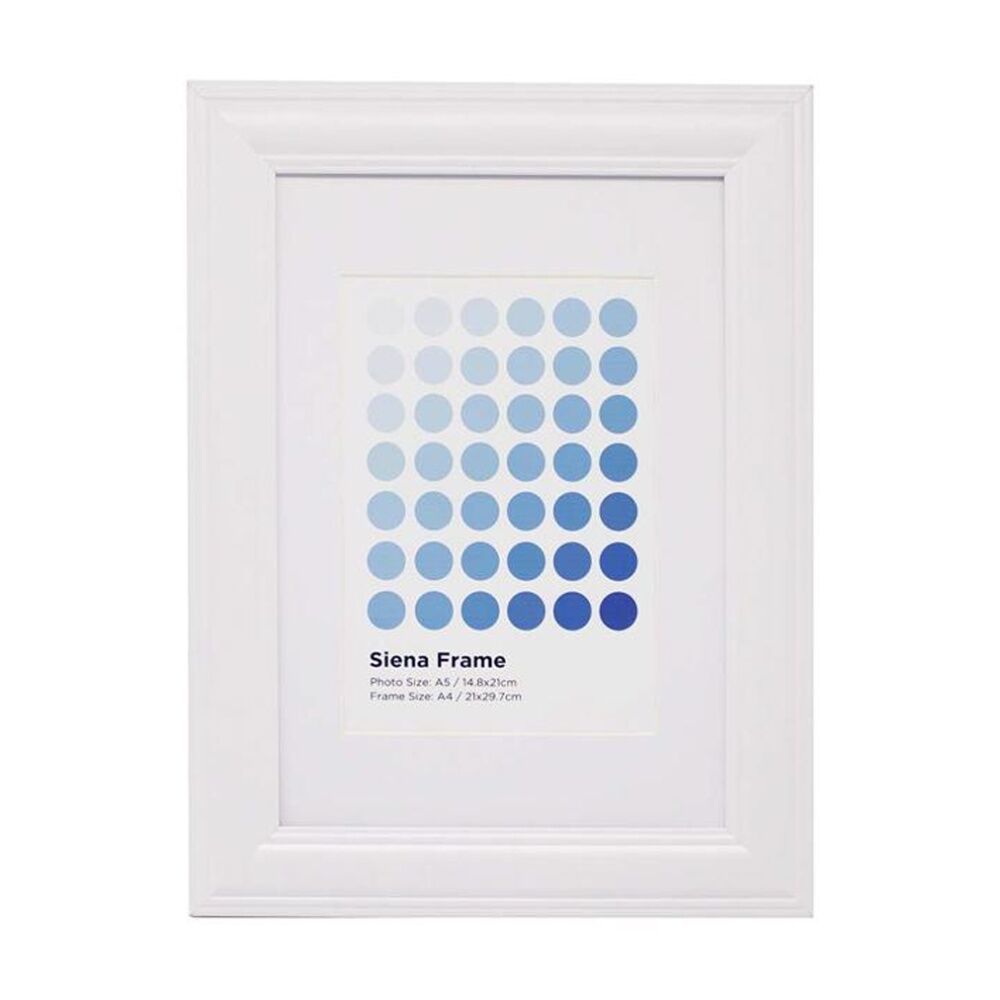 4PK Braz A4 Siena Image Photo Document Display Frame 29.7x21cm White
