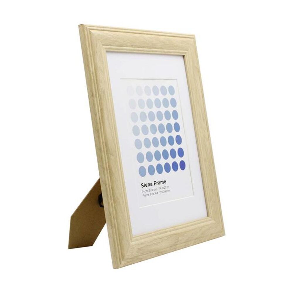 4PK Braz A4 Siena Image Photo Document Display Frame 29.7x21cm Beech