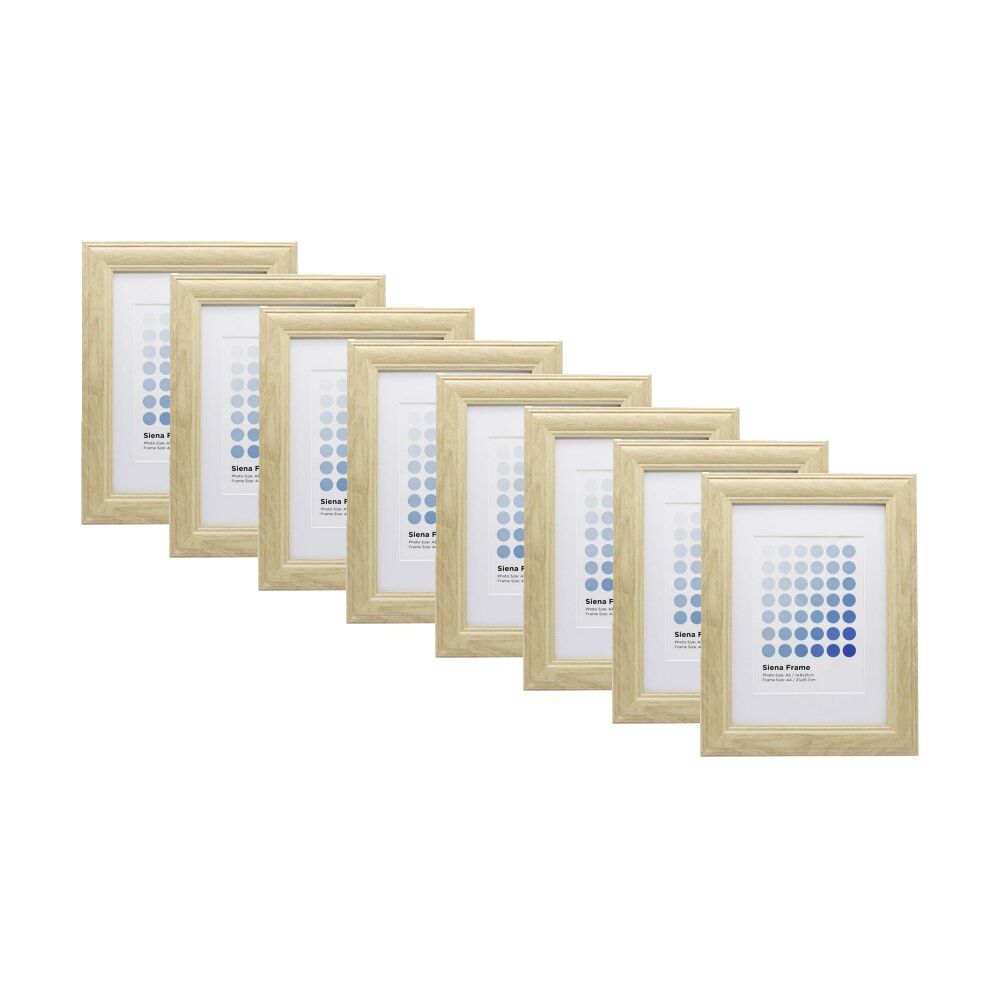 8PK Braz A4 Siena Image Photo Document Display Frame 29.7x21cm Beech