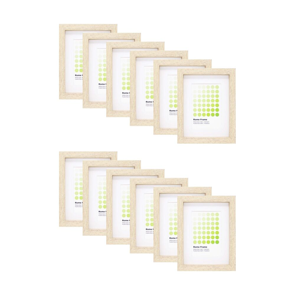 12PK Braz Rome Image Photo Document Display Frame 15x20cm Beech
