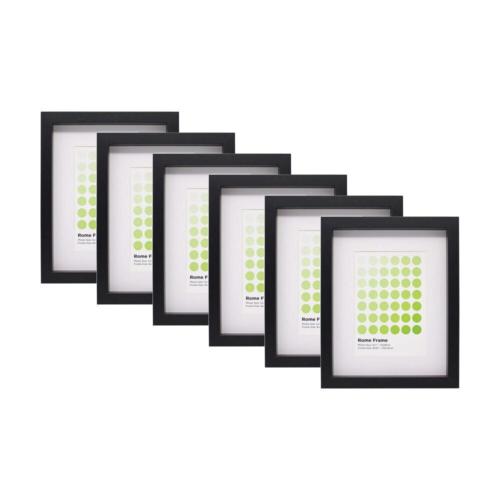 6PK Braz Rome Image Photo Document Display Frame 20x25cm Black