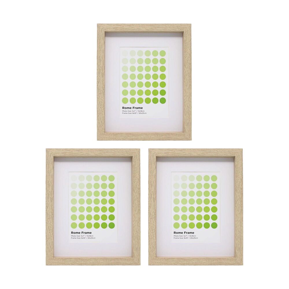 3PK Braz Rome Image Photo Document Display Frame 20x25cm Beech