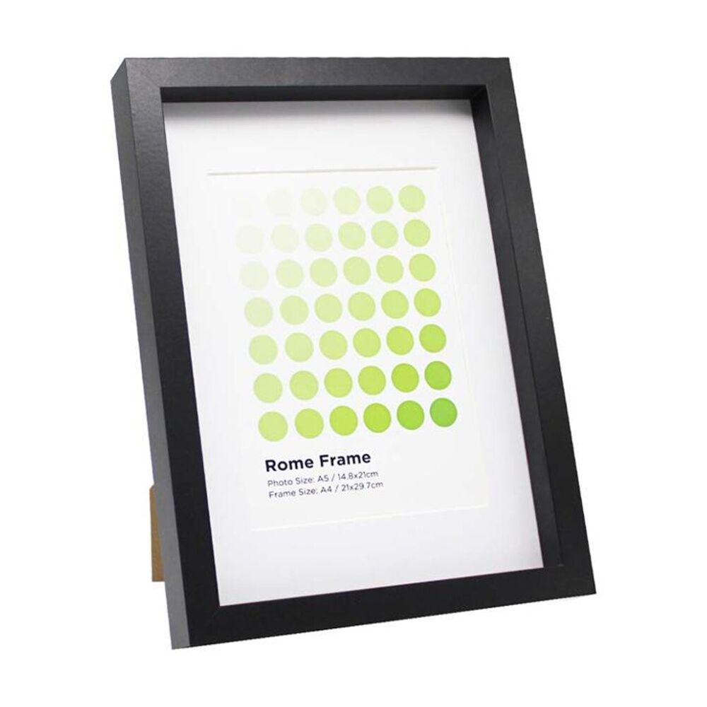 3PK Braz A4 Rome Image Photo Document Display Frame 29.7x21cm Black