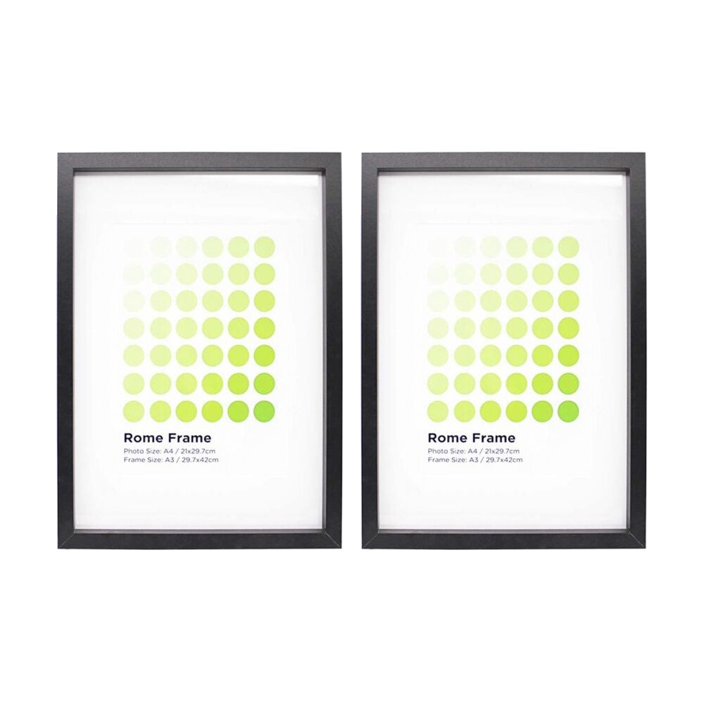 2PK Braz A3 Rome Image Photo Document Display Frame 29.7x42cm Black