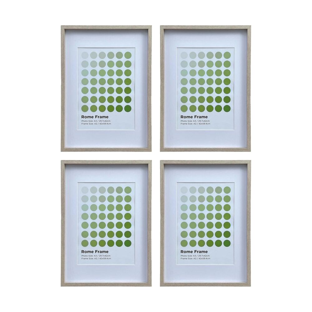4PK Braz A2 Rome Image Photo Document Display Frame 42x59.4cm Beech