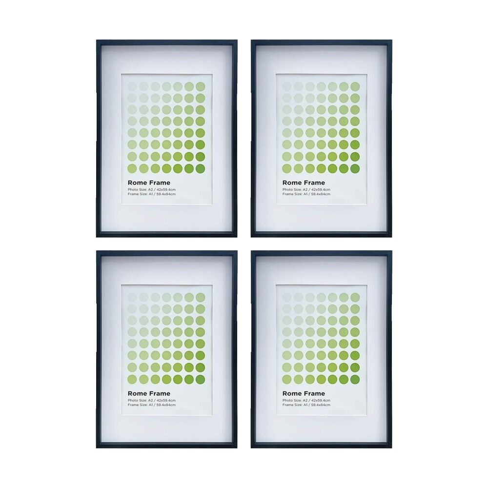 4PK Braz A1 Rome Image Photo Document Display Frame 59.4x84cm Black