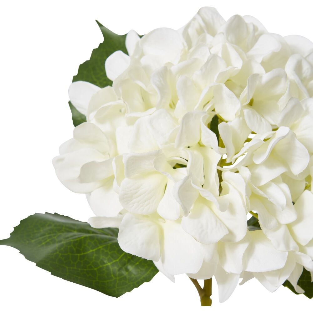 3PK E Style Hydrangea Classic Small Stem Artificial Flower White 20x20x61cm