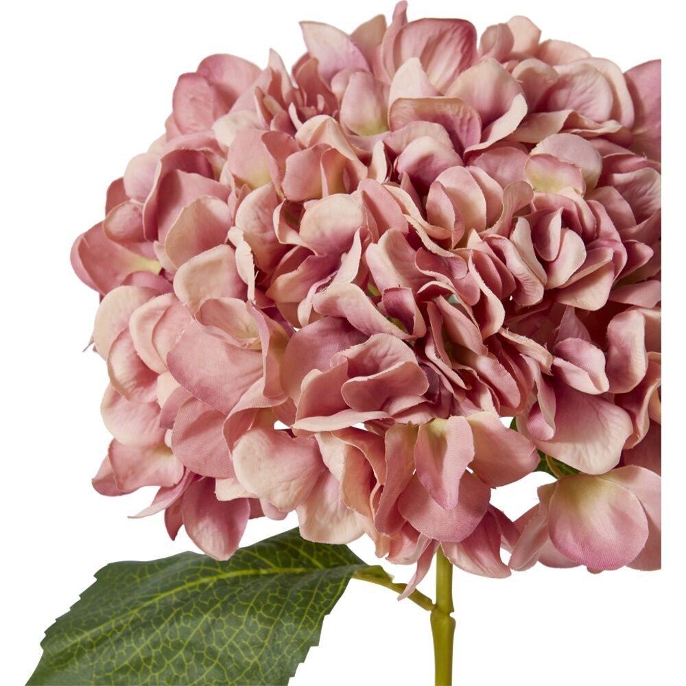 3PK E Style Hydrangea Classic Large Stem Artificial Flower Dusty Pink 23x23x65cm