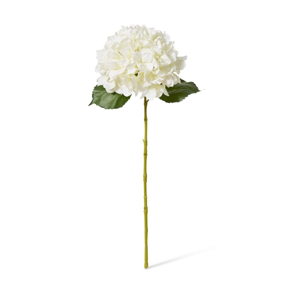 3PK E Style Hydrangea Classic Large Stem Artificial Flower White 23x23x65cm
