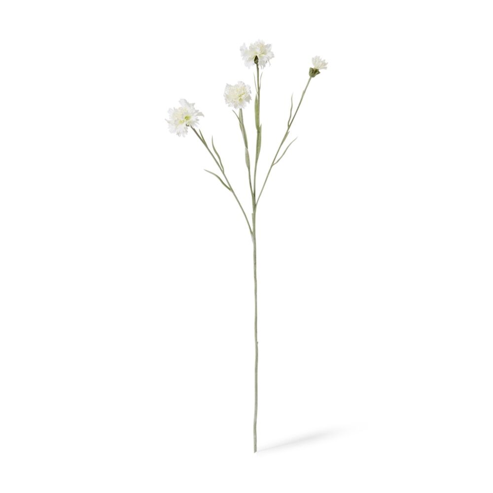 3PK E Style Corn Flower Spray Artificial Floral Stem Decor White 8x3x61cm