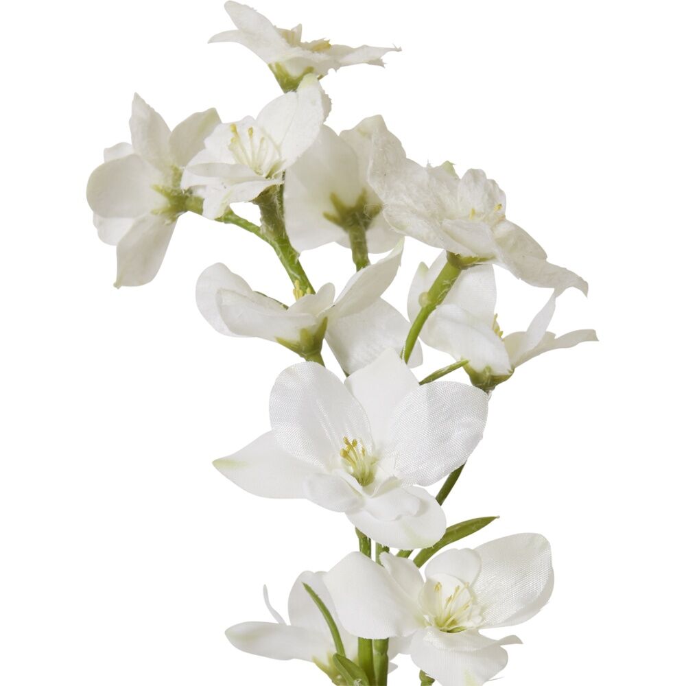 6PK E Style Larkspur Spray Artificial Flower Stem Decor White 11x6x71cm
