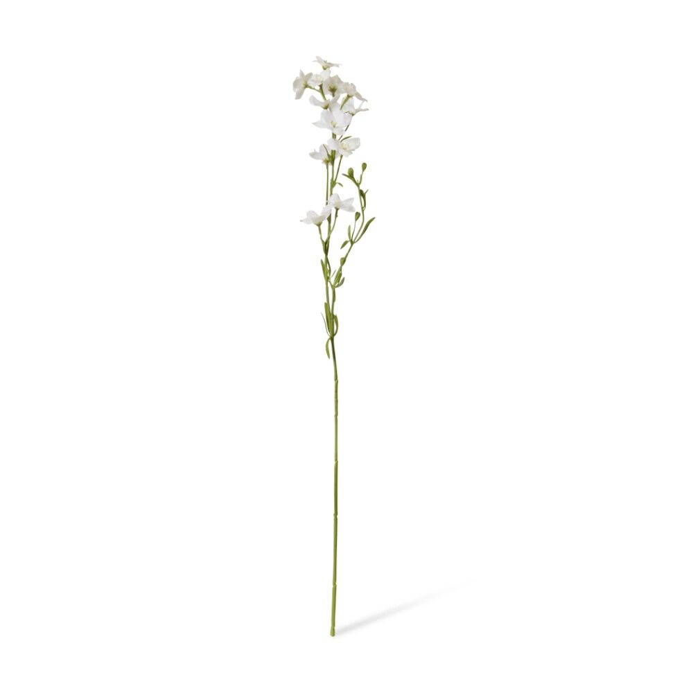 6PK E Style Larkspur Spray Artificial Flower Stem Decor White 11x6x71cm