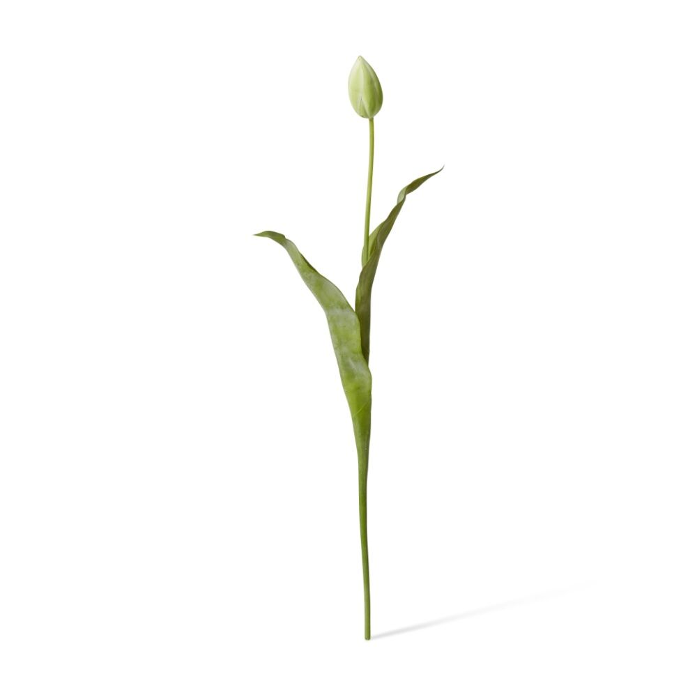 3PK E Style Tulip Stem Durable Artificial Flower Decor Green 9x3x74cm