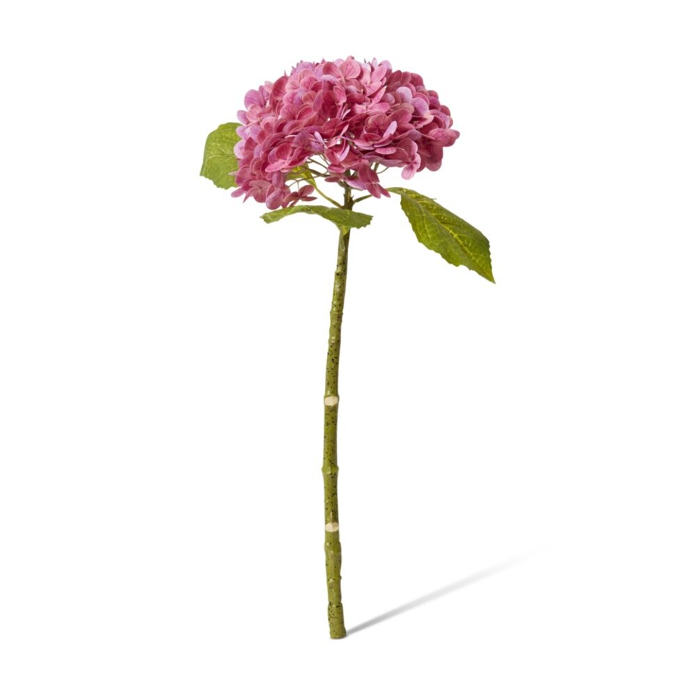 2PK E Style Hydrangea Classic Artificial Flower Stem Beauty Pink 30x20x52cm