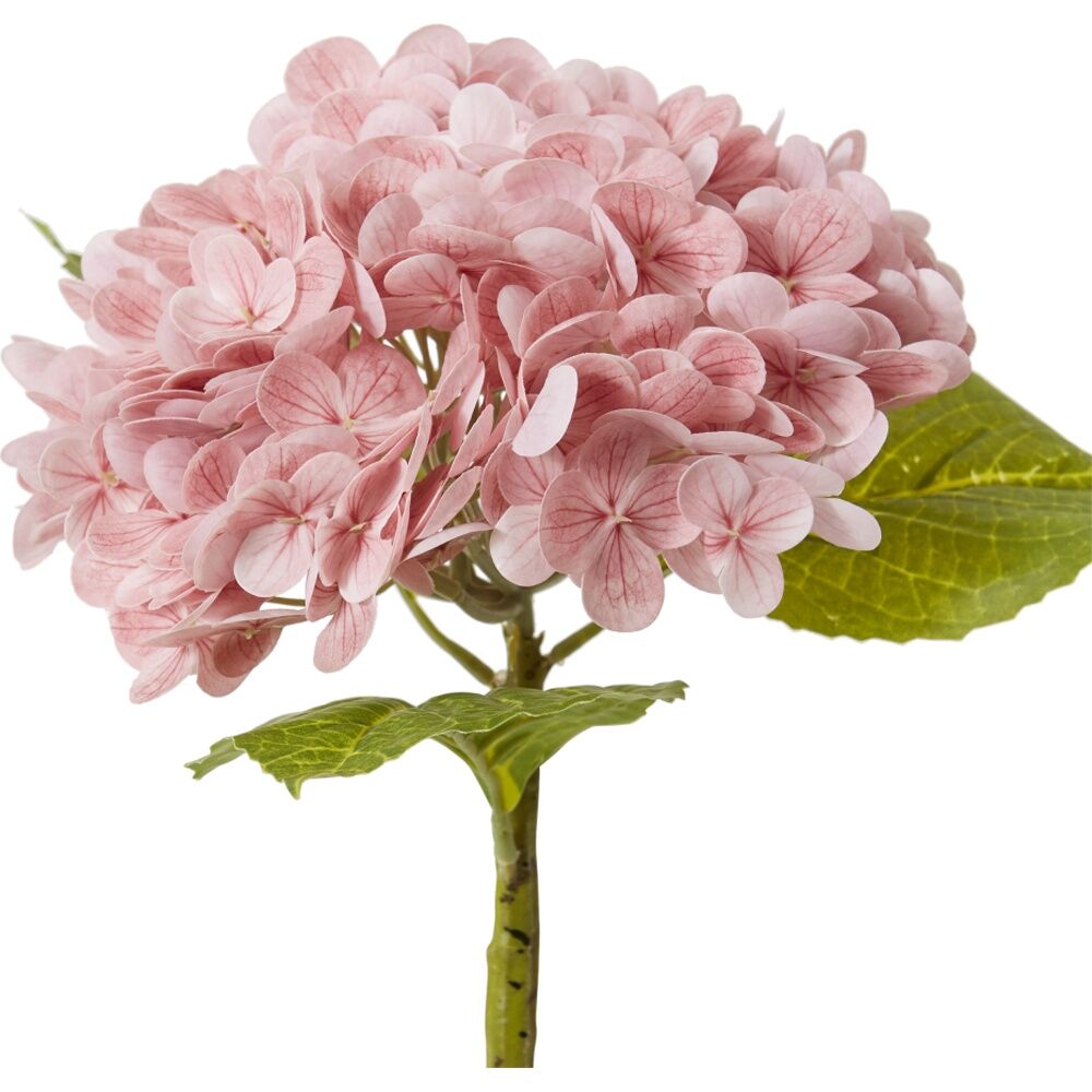 4PK E Style Hydrangea Classic Artificial Flower Stem Dusty Pink 30x20x52cm