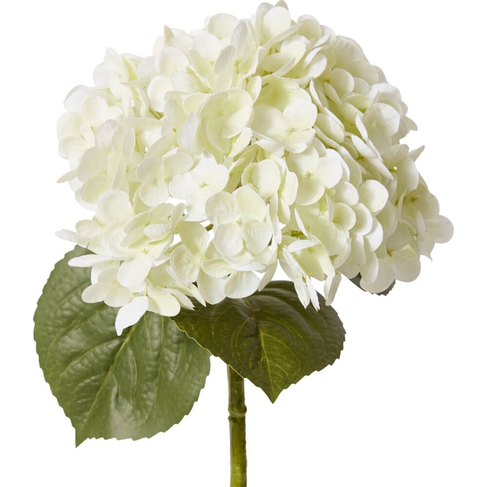 E Style Hydrangea Classic Artificial Flower Stem White Green 30x20x52cm