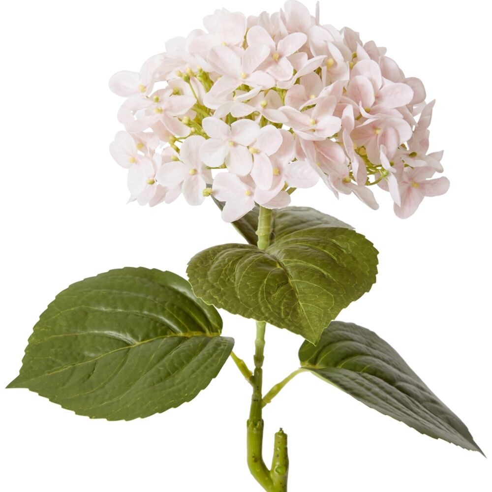 2PK E Style Hydrangea Garden Stem Artificial Flower Soft Pink 26x20x61cm