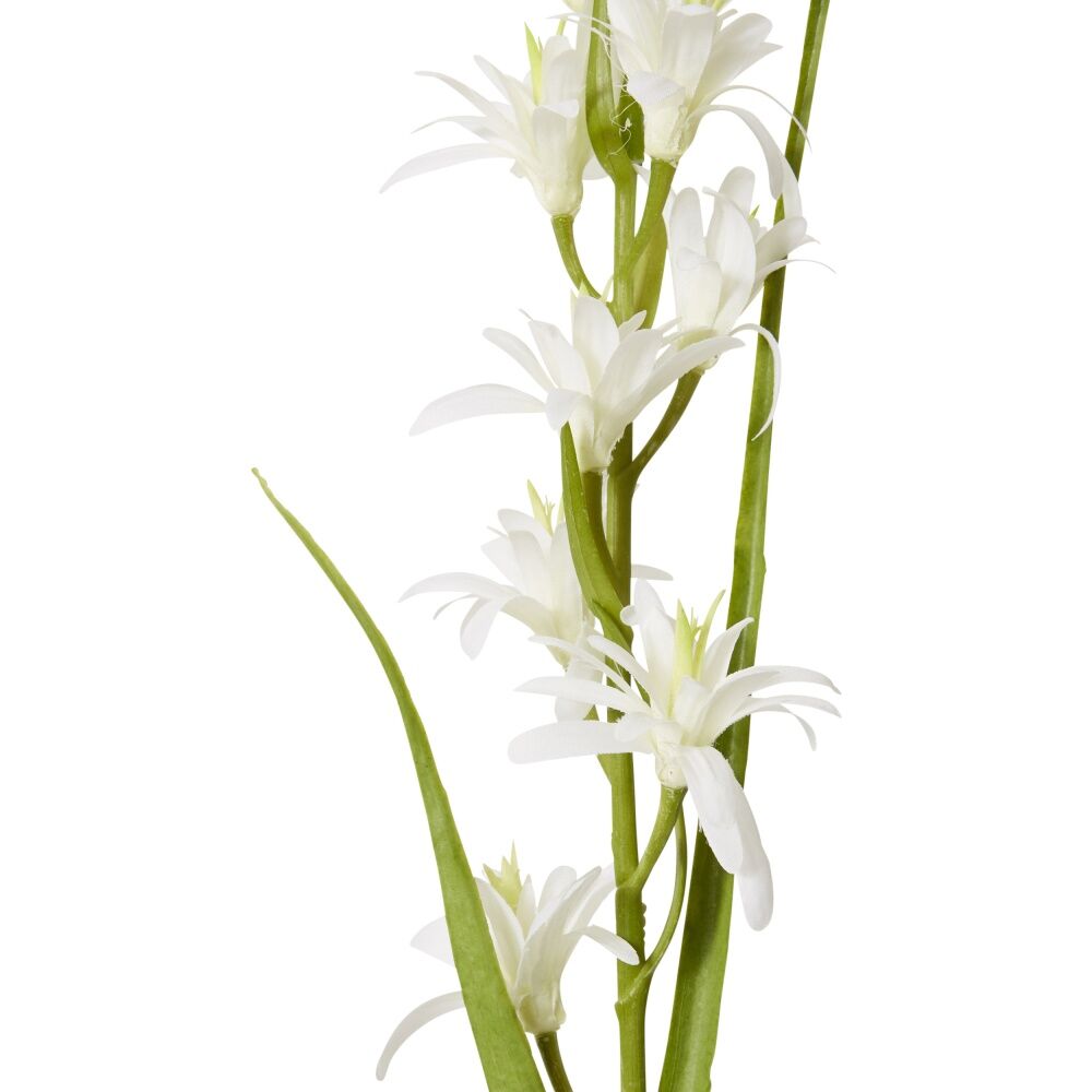 2PK E Style Tuberose Stem Durable Artificial Flower Decor White 12x10x90cm