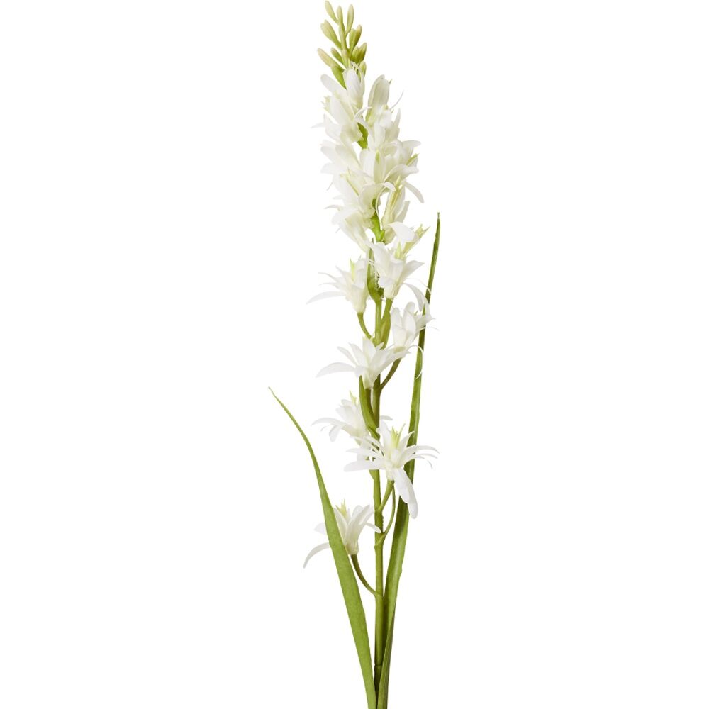 2PK E Style Tuberose Stem Durable Artificial Flower Decor White 12x10x90cm